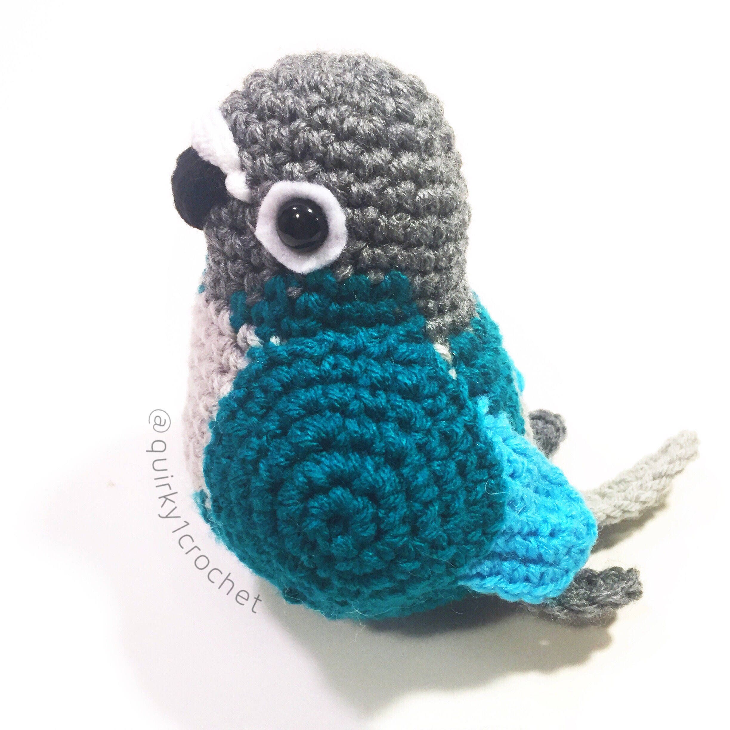 Turquoise Green Cheeked Conure Conure Amigurumi Crochet Etsy