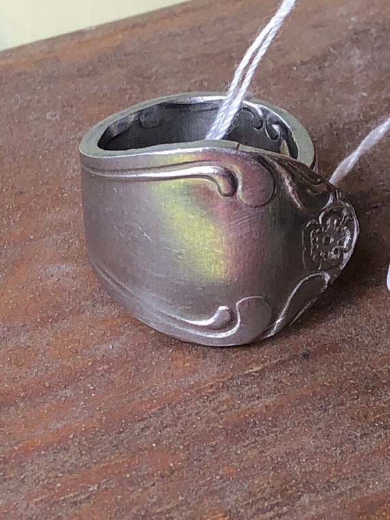 PDV 104 Vintage Silverware Hand Turned Silverware Ring Size 7.5 #silverwarejewelry #spoonrings #handmadejewelry