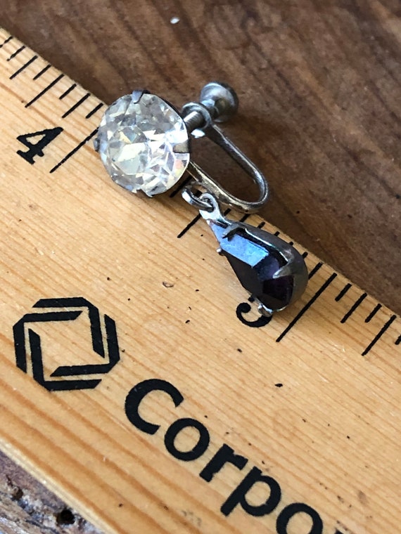 Vintage Paste Rhinestone Dangle Screw Back Earrings #vintagescrewbackrhinestoneearrings #vintageearrings #vintagerhinestones