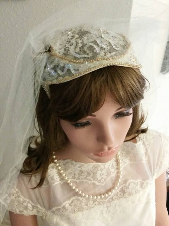 Vintage Candle Light Gold Wedding Dress with Beaded Veil Circa Etsy