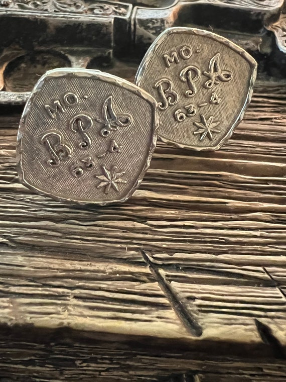 BPA Missouri Class of 63-64 Vintage SilverTone Cufflinks #BPAGraduationClass6364