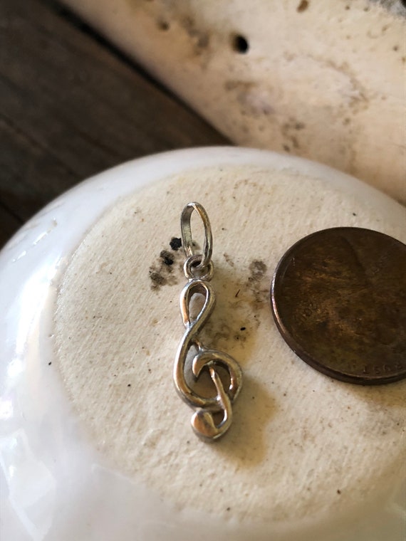 Sterling Silver Treble Clef Music Charm Ready for Charm Bracelet #trebleclefcharm #charmsforcharmbracelets #giftsformusicteachers