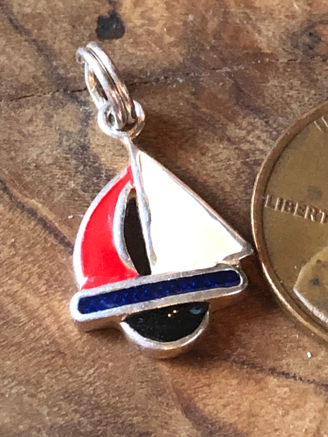 Cute Sail Boat Charm 925 Silver Stamped Ready for Charm Etsy