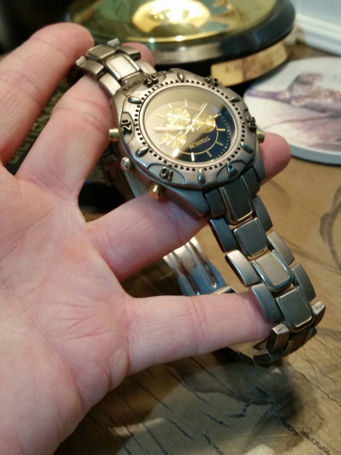 Japan Movt Men's Titanium Universal Stainless Steel Watch Etsy