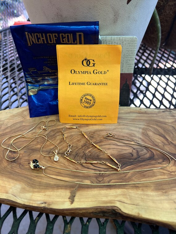 18 k Gold Plate Fashion Jewelry Set Necklaces with Bracelet #vintagefashionjewelry