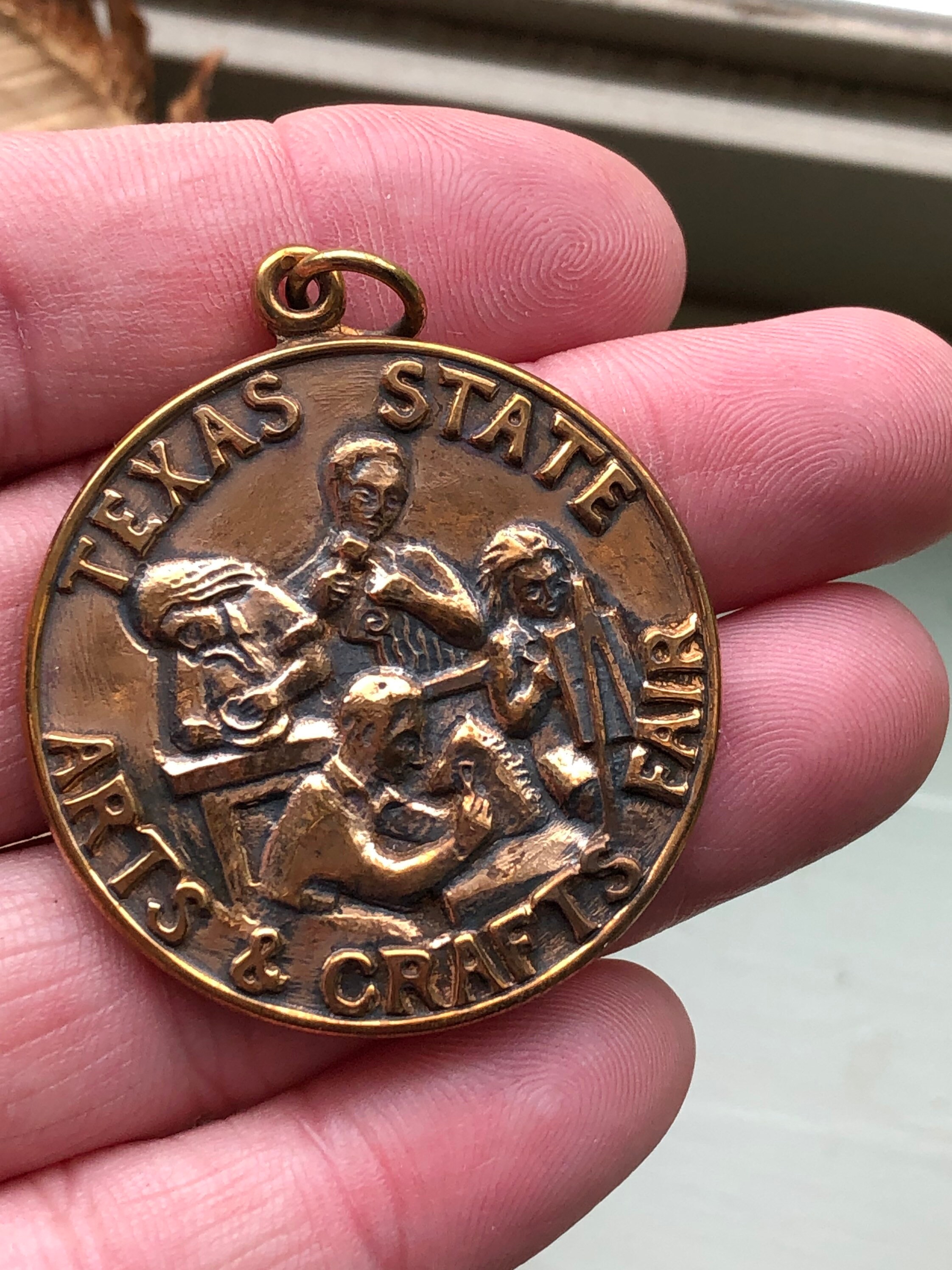 Vintage James Avery Large 1.5 inch Diameter Texas State Arts and Craft