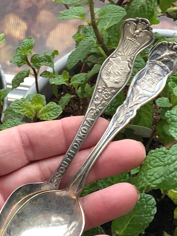 4 pc Set of Silver Plate Travel Spoons #vintagespoons #spooncollections #travel #southdakotashopping
