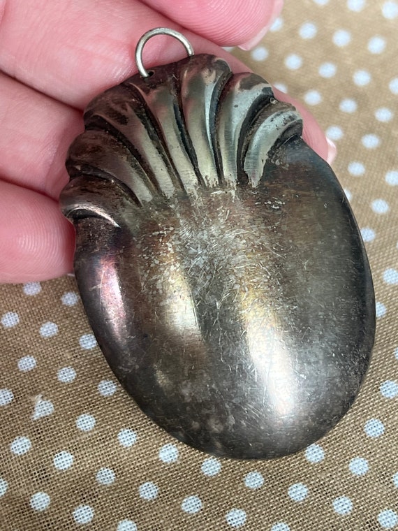 Vintage Repurposed Silver Plated Sugar Spoon Pend… - image 4