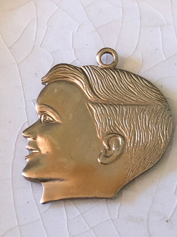 Vintage Beau Silver Boy Charm, 10KG Over Sterling, Ready to Engrave