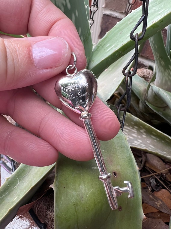 Pre Loved Tiffany and Co Heart Key Locket Pendant 