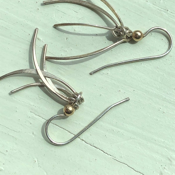 925 Silver Dangle Open Fan Dangle Drop Earrings #sterlingsilverjewelrysale #dangleearrings