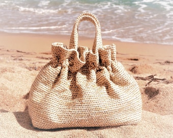 Kleine Handtasche aus Haute Couture Tweed. Handgemacht auf Bestellung.