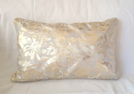 Rectangular Pillow Cover Golden And Off White Very Beautiful Etsy