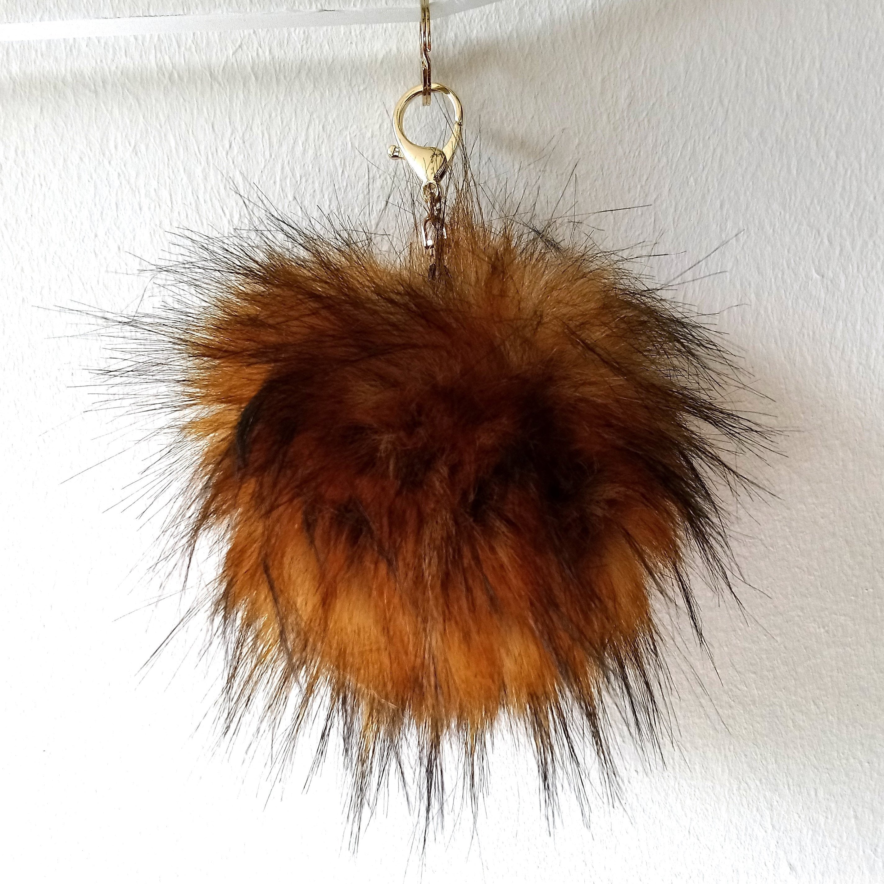 fur purse charm