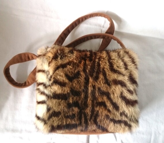 rabbit fur purse