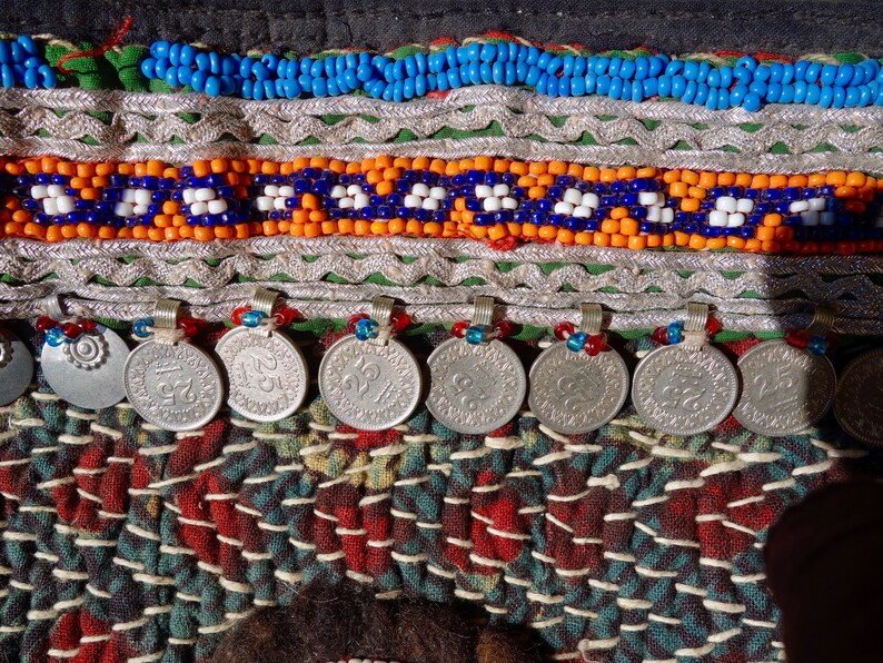 Hand-stitched cotton Boho clutch