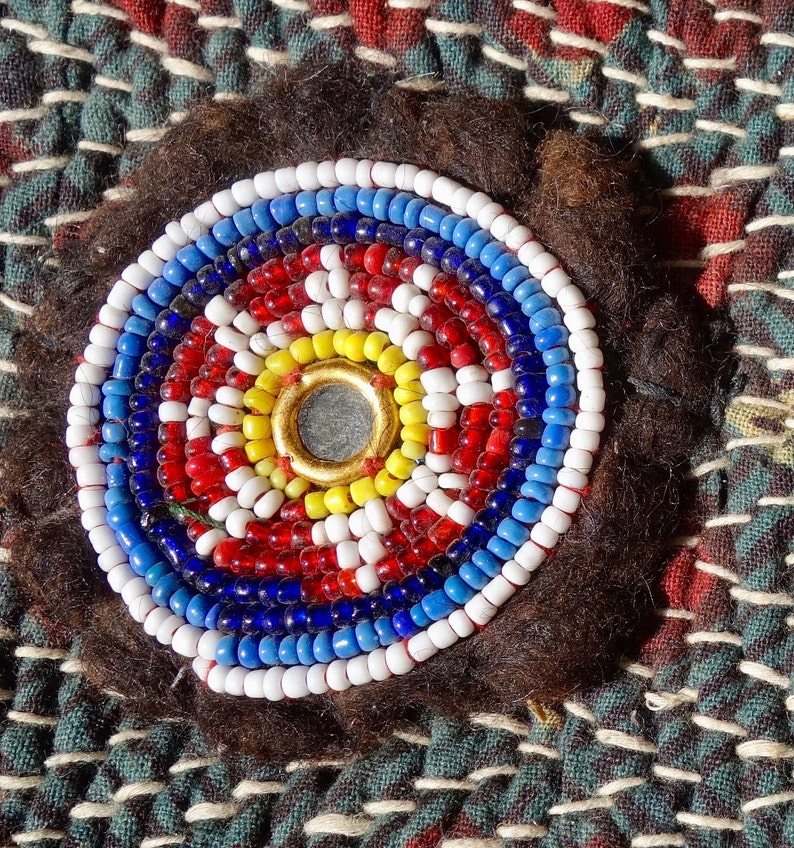Hand-stitched cotton Boho clutch