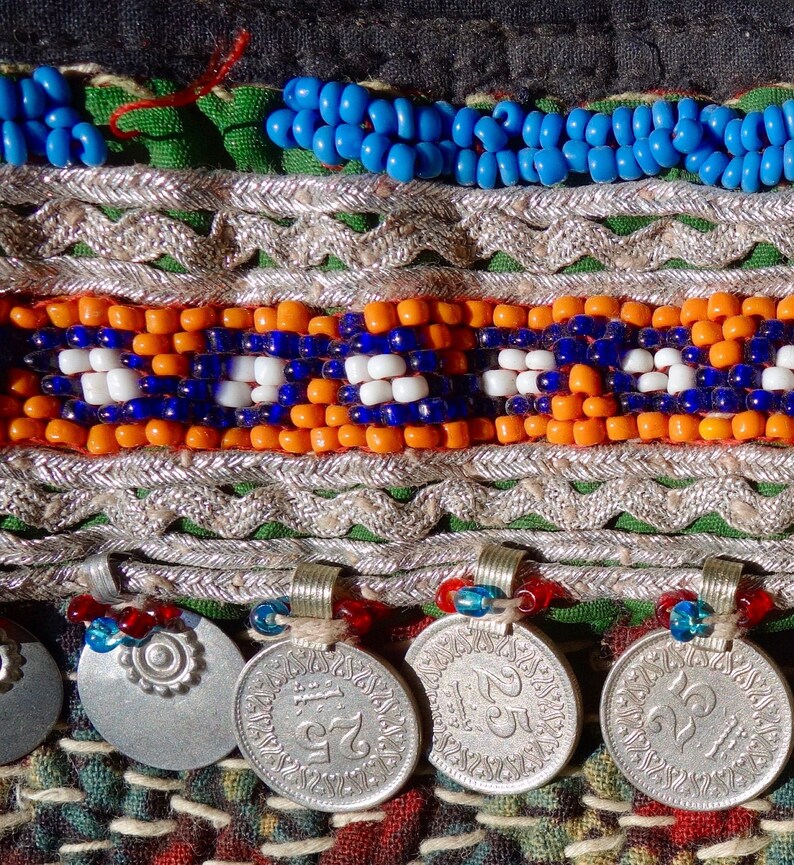 Hand-stitched cotton Boho clutch