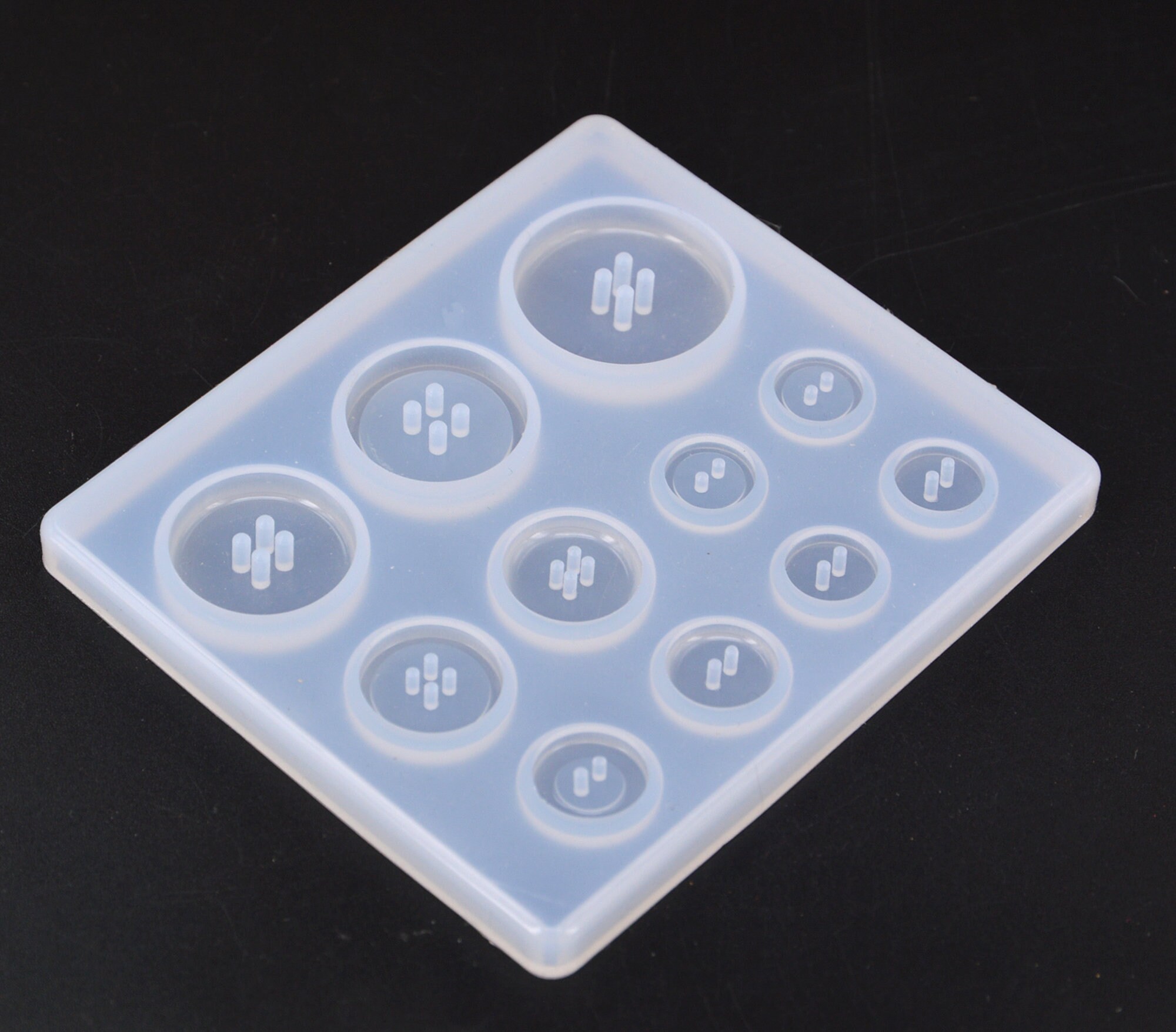 Button Shape Resin Mold 11 in 1 Buttons Casting Silicone Mold Etsy