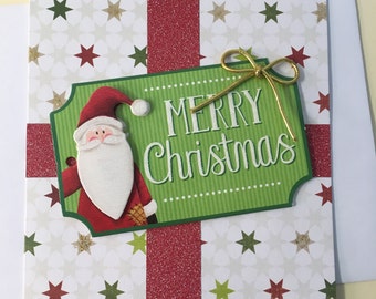Tarjeta de vacaciones | Feliz Navidad | Felices fiestas | Santa Claus presente