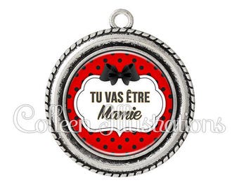 Cabochon 25mm pendant get Grandma 006ROU03