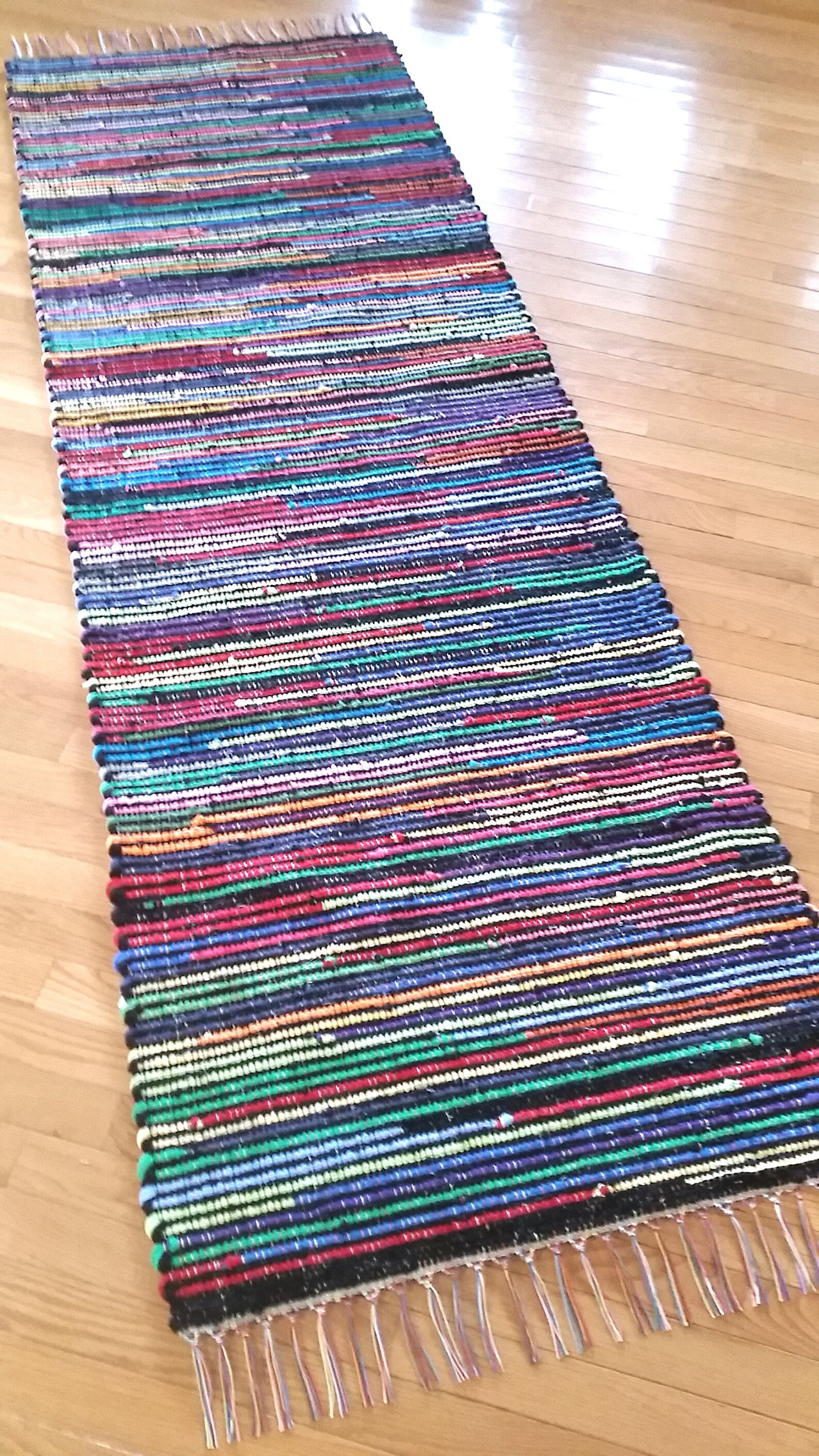 Large Cotton Rag Rug Runner. This Woven Rug is Washable Etsy