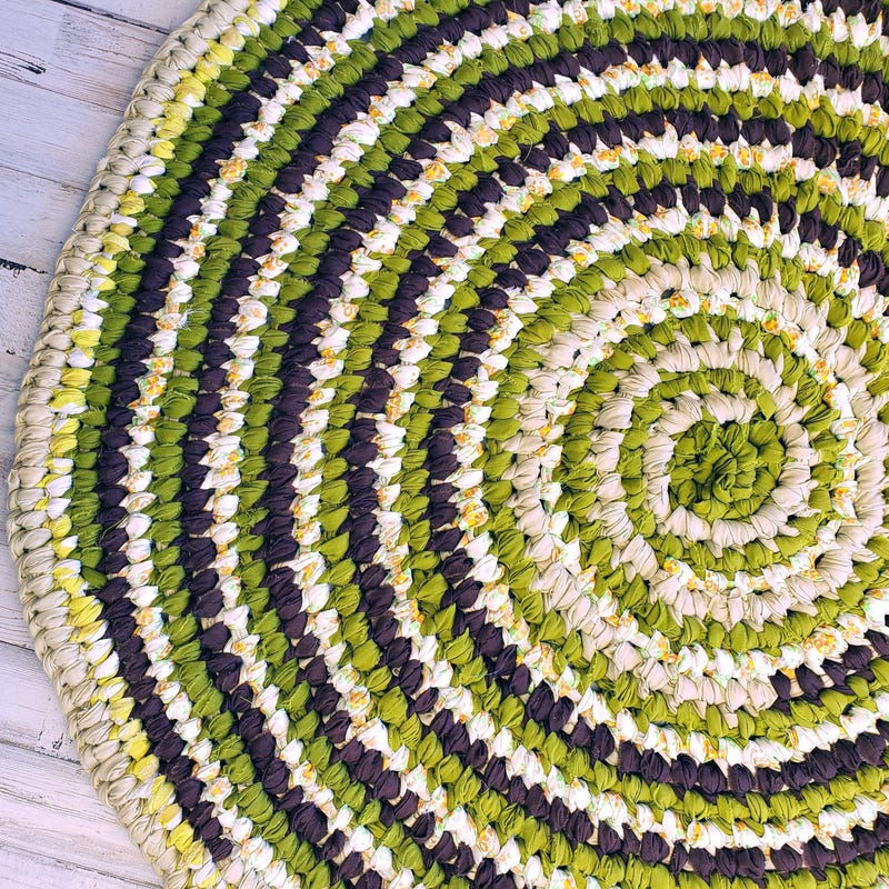 Crocheted Rag Rug - Etsy