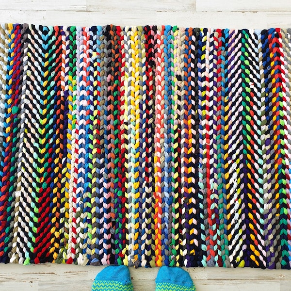 Twined Rag Rugs - Etsy