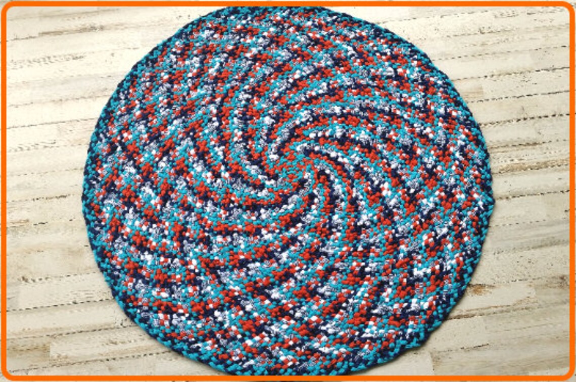 Braided Rug PDF 8 Strand Braidin Round Rag Rug Tutorial DIY Etsy