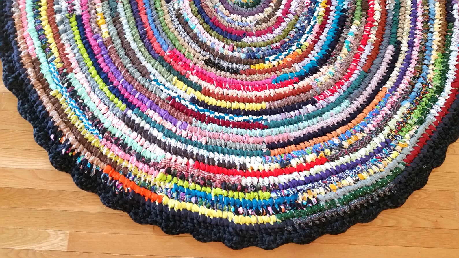 Large Amish Knot Rag Rug 5 ft Round Multiple Colors Etsy