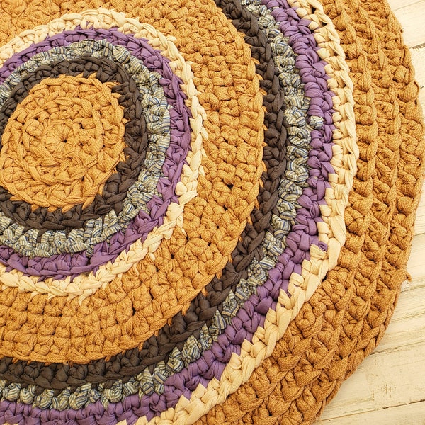 Crochet Round Rug Pattern - Etsy
