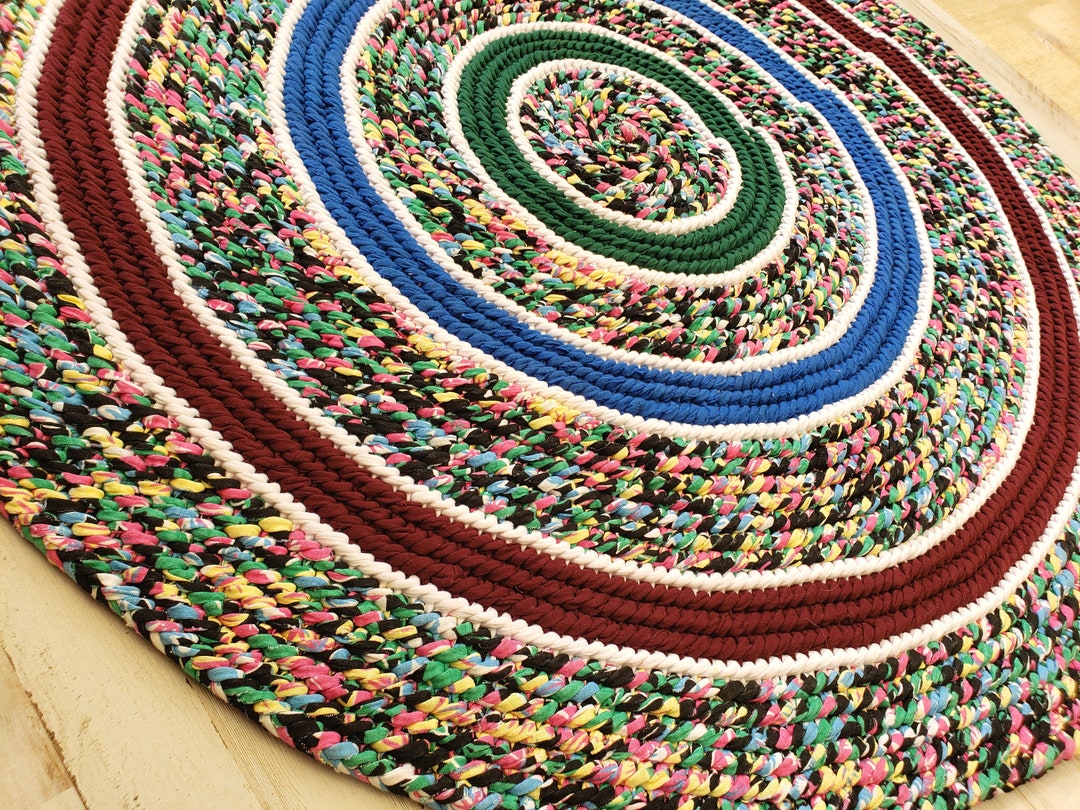 Round Viking Braided Rag Rug, 40 Inches in Diameter - Etsy