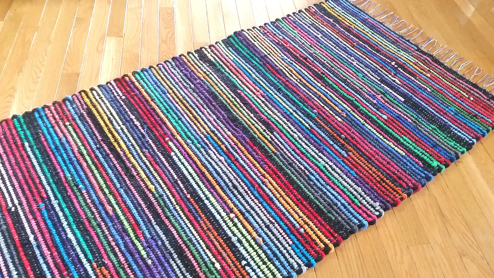 Large Cotton Rag Rug Runner. This Woven Rug is Washable Etsy
