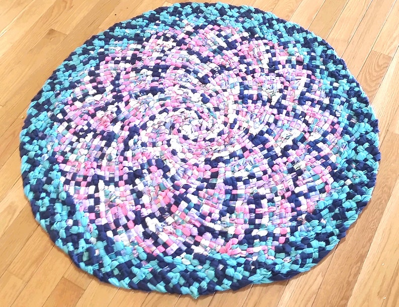 Braided Rug PDF 8 Strand Braidin Round Rag Rug Tutorial DIY Etsy