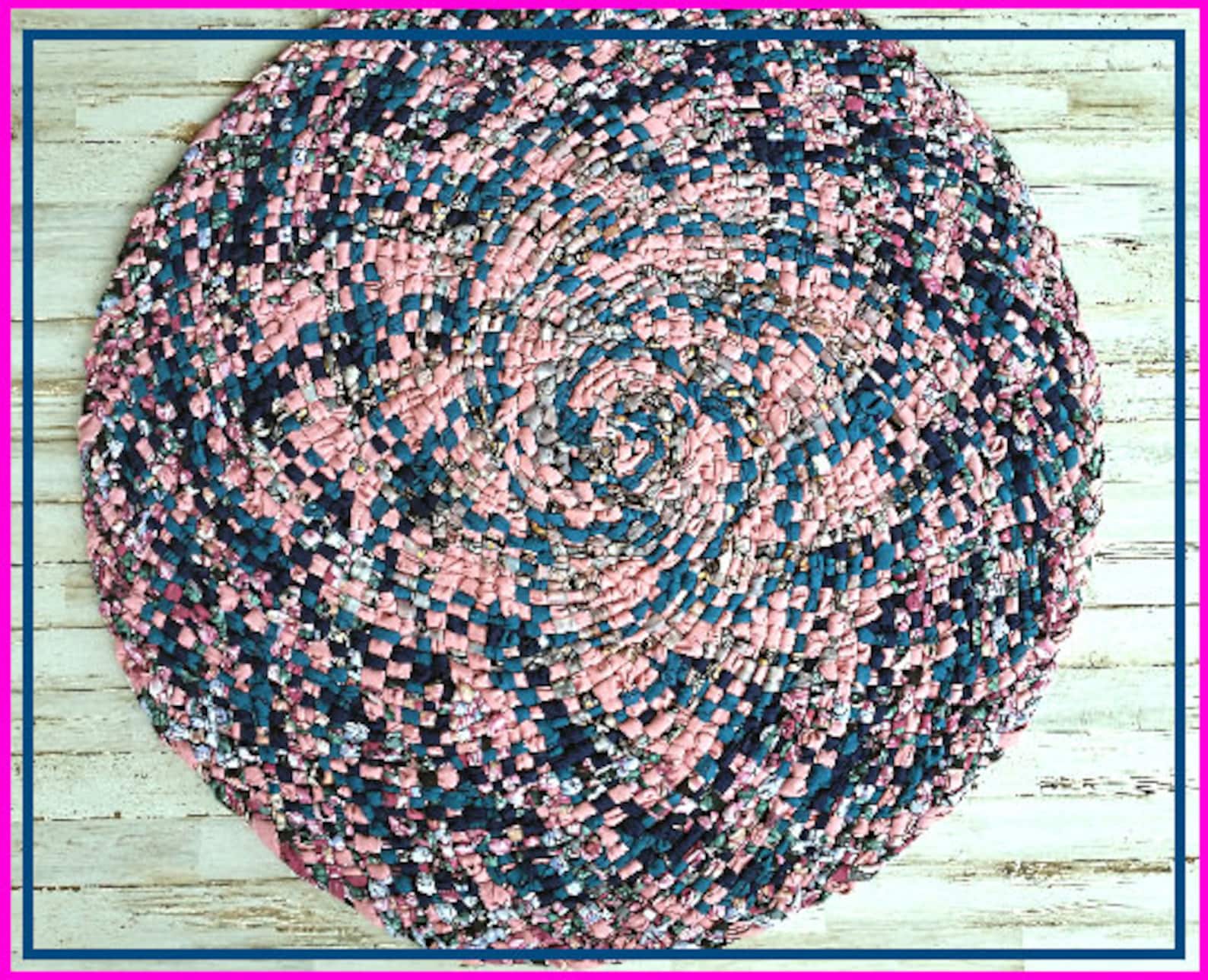PDF 8 Strand Braidin Round Rag Rug Tutorial DIY No Sew Etsy