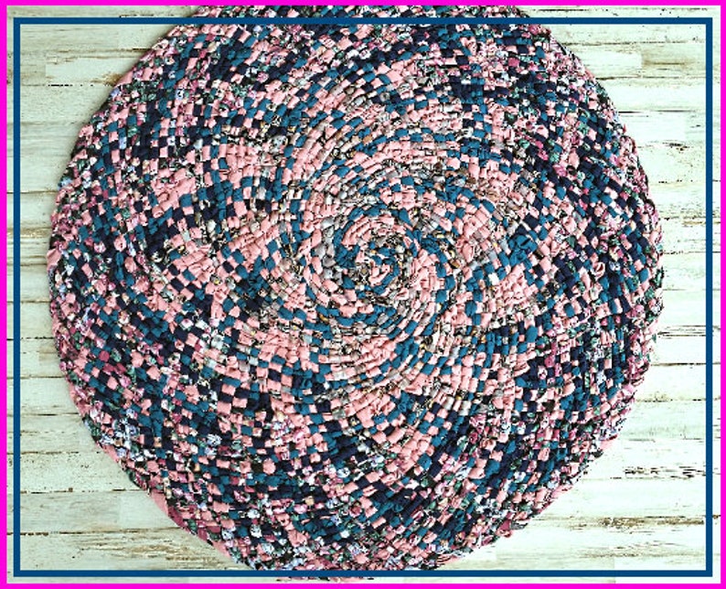 Braided Rug, PDF 8 Strand Braid-in Round Rag Rug Tutorial, DIY No Sew Braided Rag Rug Pattern image 4