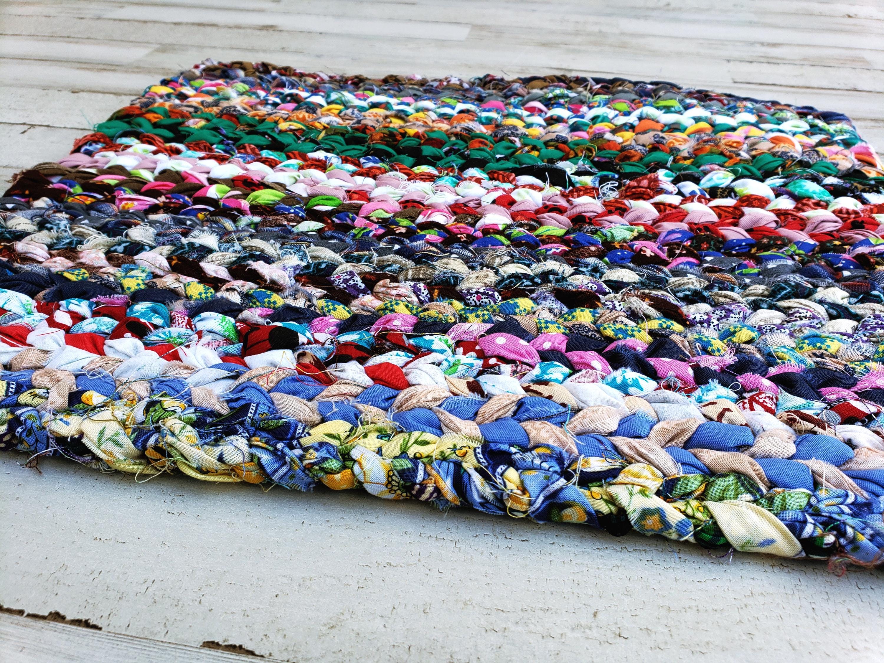 KANDYTOWN RAG ラグマット Twined Rag Rug Mat 13 X 16 - Etsy
