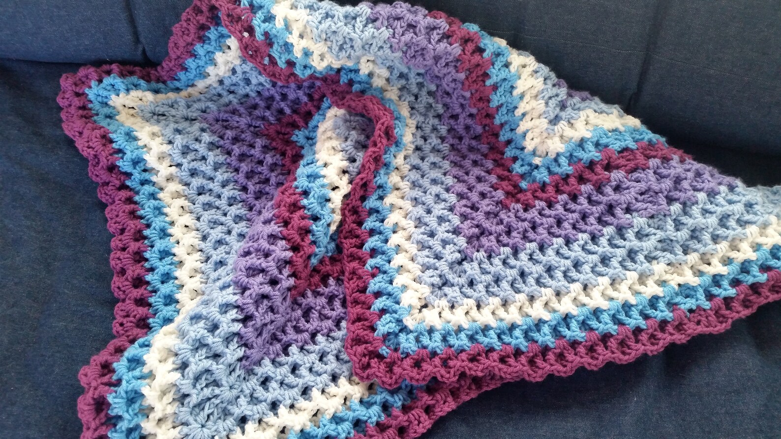 DIY Crochet Blanket Rectangle 3D Cluster Stitch Blanket PDF Etsy