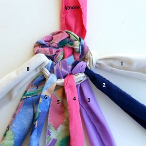 Braided Rug, PDF 8 Strand Braid-in Round Rag Rug Tutorial, DIY No Sew Braided Rag Rug Pattern image 3