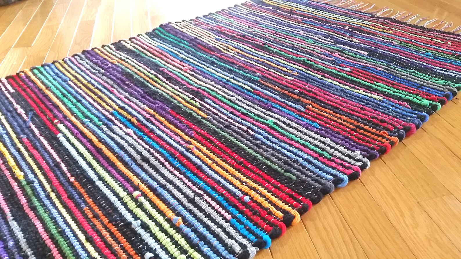 Large Cotton Rag Rug Runner. This Woven Rug is Washable Etsy