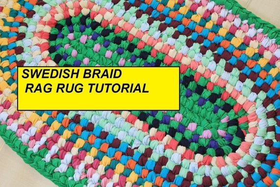 Swedish Braid Rag Rug Tutorial, No Sew DIY (PDF Pattern)