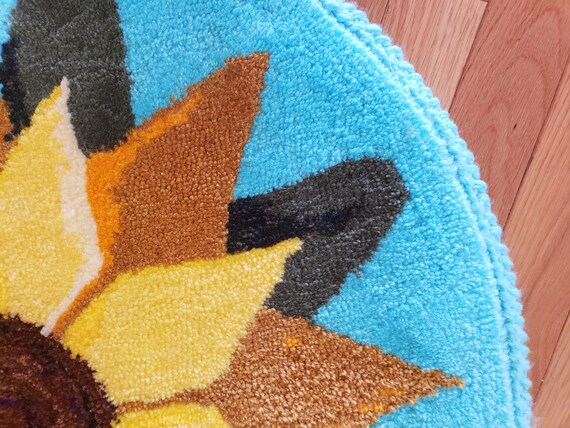 Hand Tufted Sunflower Rug | Etsy