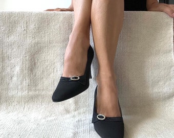 1970's - Rivoli boutique, black evening pumps - never worn