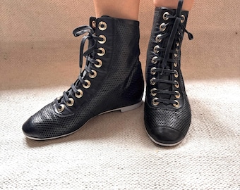 Chanel, vintage high top lace-up shoes, size EU 36.5, 2008, rare find
