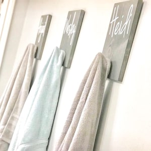 Rustic Bath Hook, Coat Hook, Towel Hook, Back Pack Hooks, Kids Name Sign, Wooden Name Signs, Towel Holder, Towel Rack, Bathroom Hooks