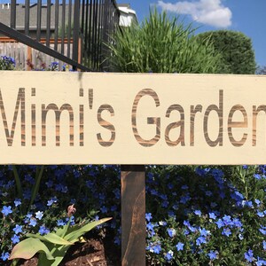 Personalized Garden Sign, Custom Garden Sign, Wood Garden Sign, Outdoor Wood Sign, Garden Sign, Gift, , Yard Art, Fathers Day Gift image 2