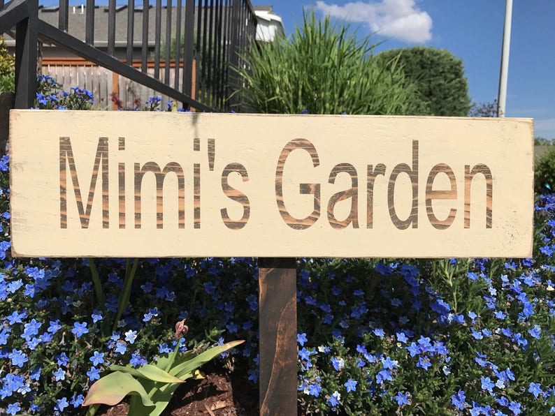 Personalized Garden Sign, Custom Garden Sign, Wood Garden Sign, Outdoor Wood Sign, Garden Sign, Gift, , Yard Art, Fathers Day Gift image 2