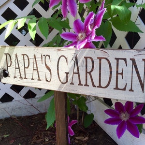 Personalized Garden Sign, Custom Garden Sign, Wood Garden Sign, Outdoor Wood Sign, Garden Sign, Gift, , Yard Art, Fathers Day Gift image 4