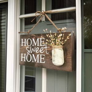 Front door house Sign, welcome sign for house, seasonal door decor, Outdoor signs for house & home, front porch wood sign image 4