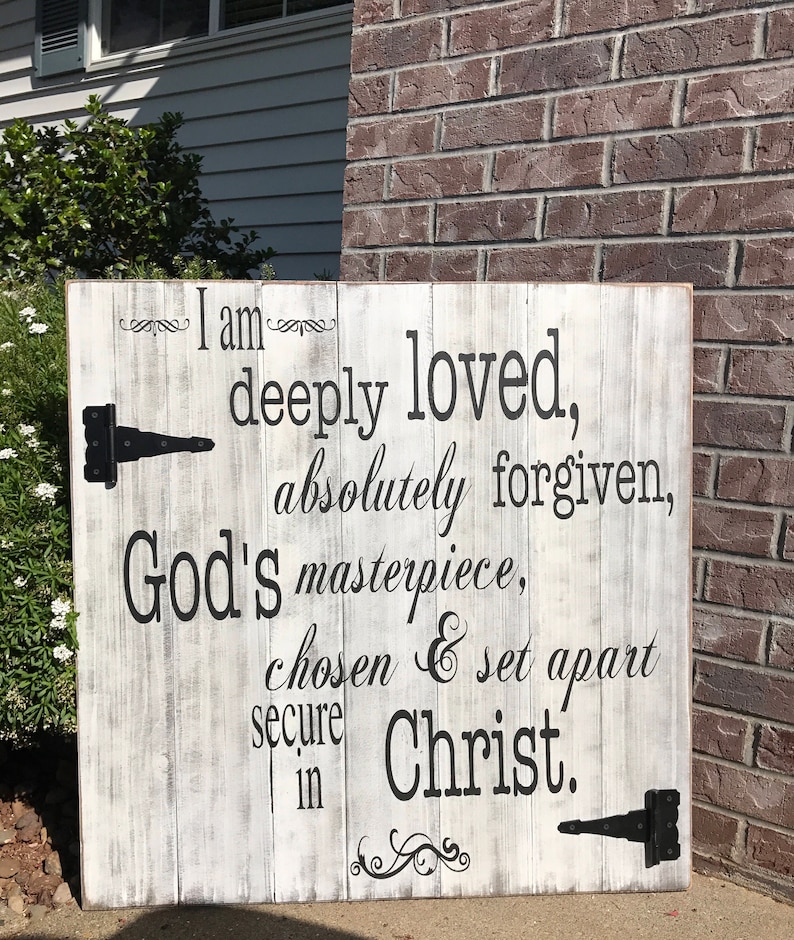 Christian Wall Art Rustic Christian Home Decor Wooden Sign Etsy